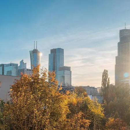 Wola District - With Skyline View Lägenhet